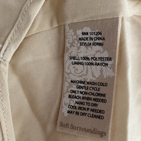 Soft Surroundings Cream Neapolitan Layered Chiffon Tunic Size 1X - Picture 8 of 9